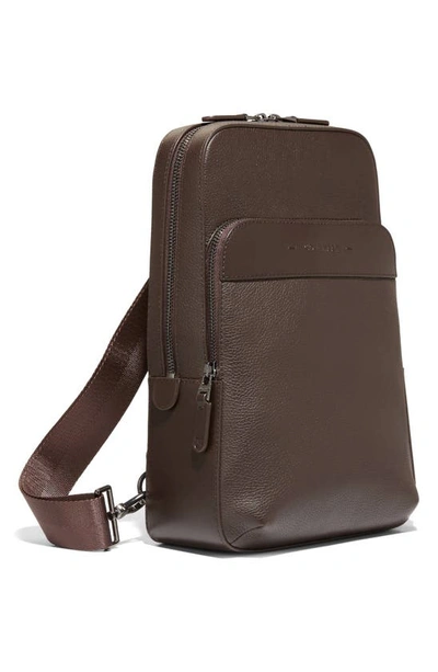 Shop Cole Haan Triboro Leather Sling In Dark Chocolate
