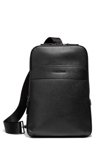 Shop Cole Haan Triboro Leather Sling In Black