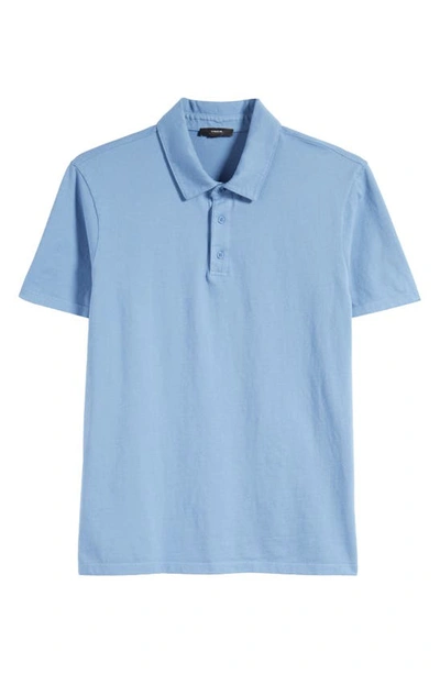 Shop Vince Regular Fit Garment Dyed Cotton Polo In Washed Lake View