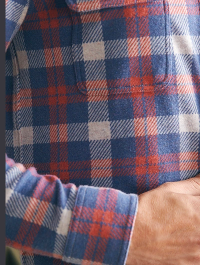 Shop Faherty Legend&trade; Sweater Shirt (tall) In Viewpoint Rose Plaid