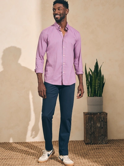 Shop Faherty Movement&trade; Shirt In Blue Rose Gingham