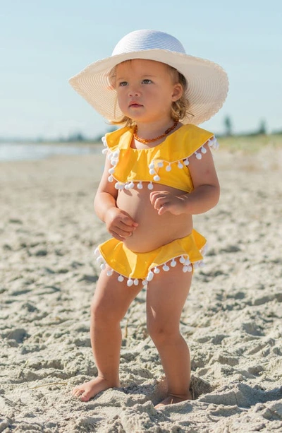 Shop Snapper Rock Kids' Hello Yellow Flounce Two-piece Swimsuit