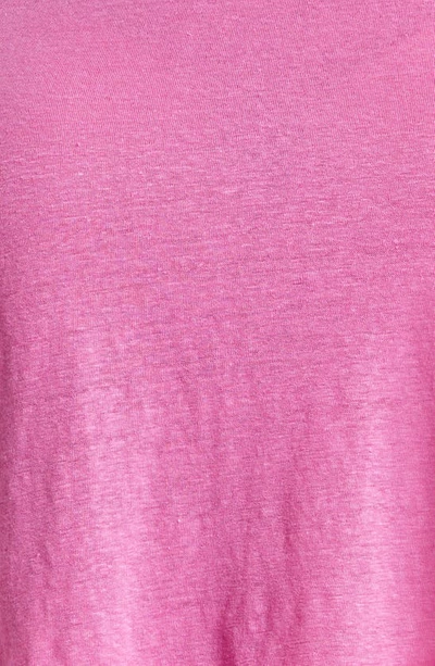 Shop Eileen Fisher Organic Linen Crewneck T-shirt In Tulip