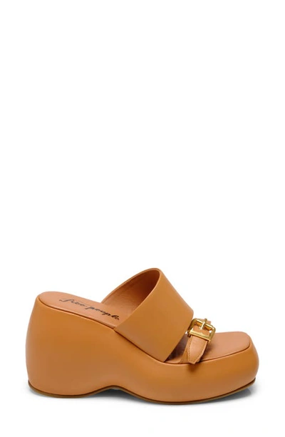 Free People Mila Wedge Slide Sandal In Vachetta