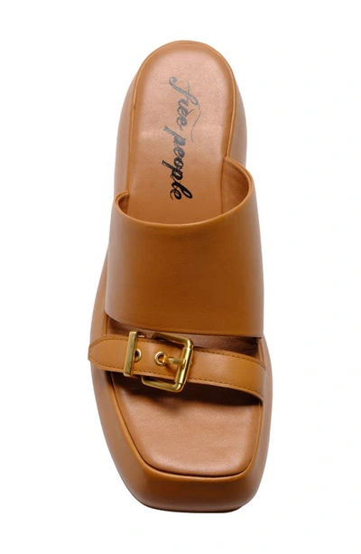 Free People Mila Wedge Slide Sandal In Vachetta