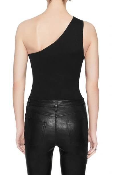 Shop Rebecca Minkoff Bonnie One-shoulder Bodysuit In True Black