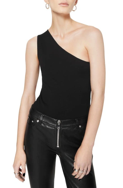 Shop Rebecca Minkoff Bonnie One-shoulder Bodysuit In True Black