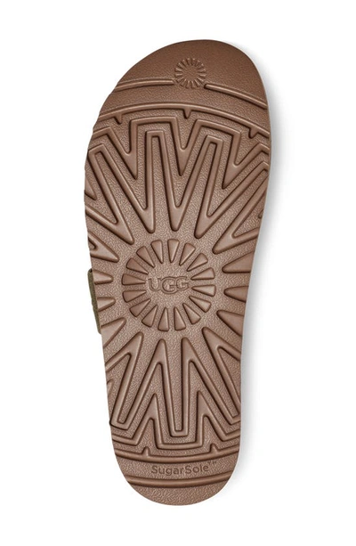 Shop Ugg Goldenstar Heritage Braided Slingback Platform Sandal In Burnt Olive