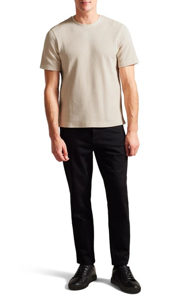 Shop Ted Baker Frute Waffle Knit T-shirt In Stone