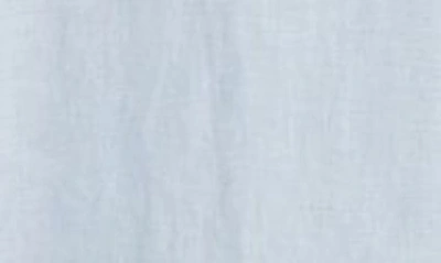 Vince Classic Fit Short Sleeve Linen Shirt In Glacier