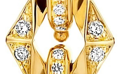 Dries Criel Flow Graduated Diamond Chain Drop Earrings In Yellow Gold