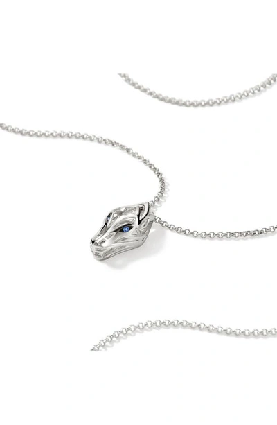 Shop John Hardy Naga Pendant Necklace In Silver