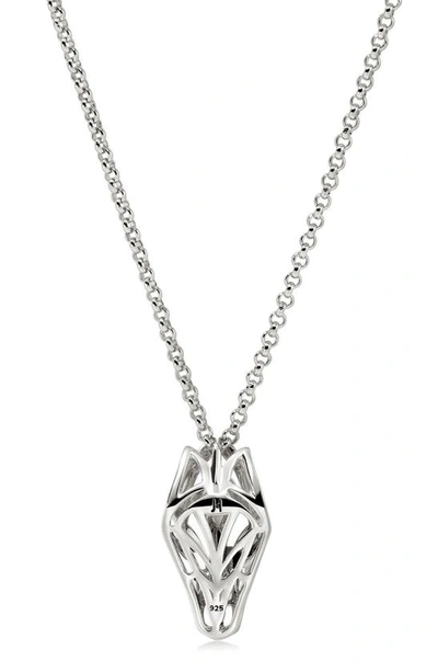 Shop John Hardy Naga Pendant Necklace In Silver