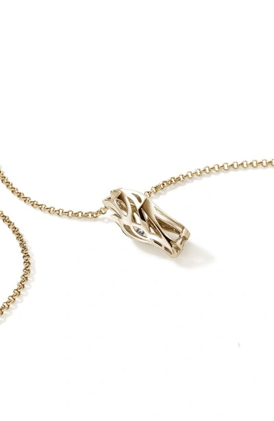 Shop John Hardy Naga Pendant Necklace In Gold