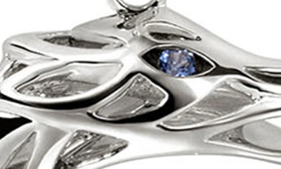 John Hardy Sterling Silver Naga Blue Sapphire Necklace In Silver