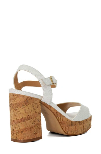 Dune London Jodi Platform Sandal In White