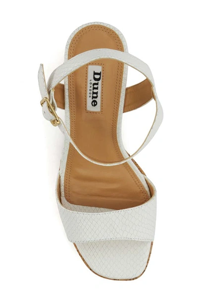Dune London Jodi Platform Sandal In White