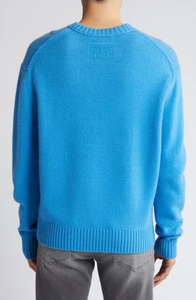 Shop Frame Cashmere Crewneck Sweater In Pop Blue