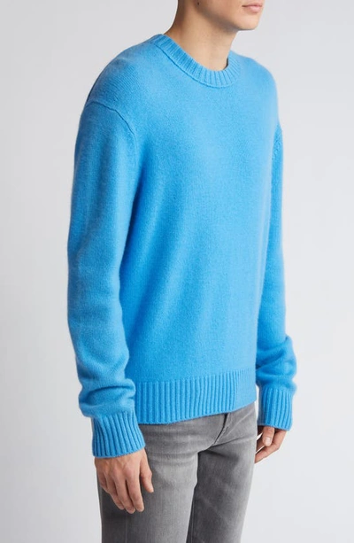 Shop Frame Cashmere Crewneck Sweater In Pop Blue