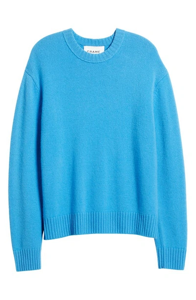 Shop Frame Cashmere Crewneck Sweater In Pop Blue