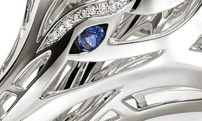 Shop John Hardy Naga Diamond & Sapphire Ring In Silver