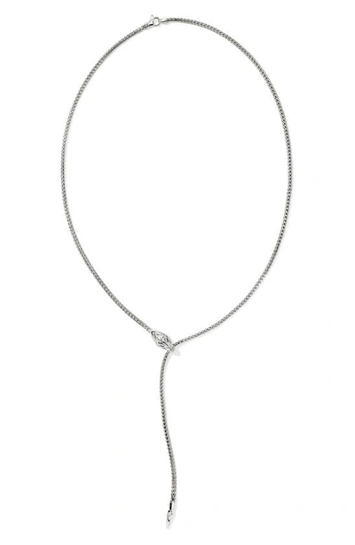 Shop John Hardy Naga Y-necklace In Silver