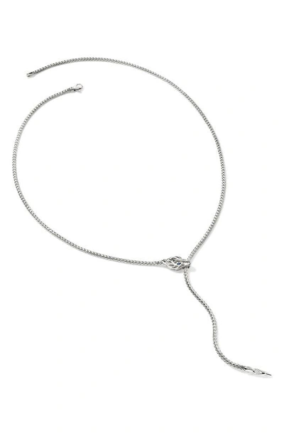 Shop John Hardy Naga Y-necklace In Silver