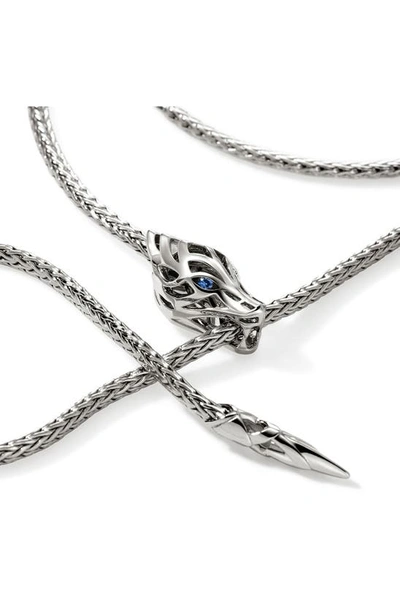 Shop John Hardy Naga Y-necklace In Silver