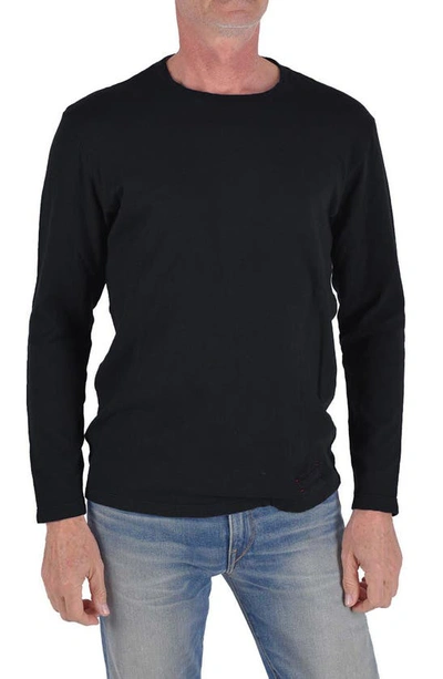 Shop Hiroshi Kato The Drill Crewneck Long Sleeve T-shirt In Black