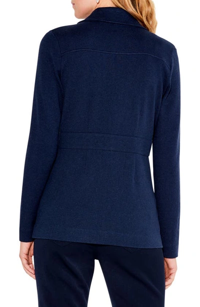 Nic + Zoe Editor Single-breasted Blazer In Blue
