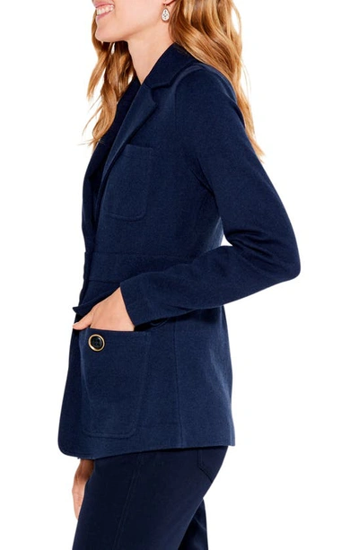 Nic + Zoe Editor Single-breasted Blazer In Blue