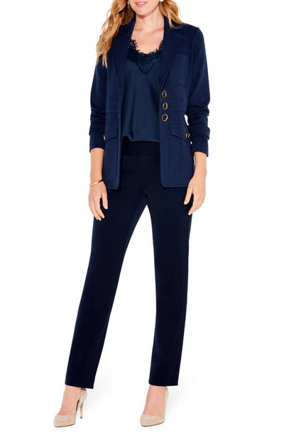 Nic + Zoe Editor Single-breasted Blazer In Blue