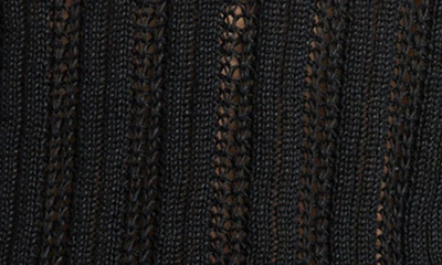 Shop John Varvatos Odin Short Sleeve Textured Linen Sweater In Black