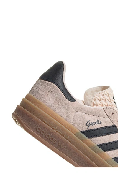 Shop Adidas Originals Gazelle Bold Platform Sneaker In Quartz/ Black/ Black