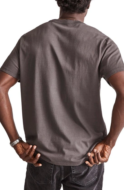 Madewell Allday Garment Dyed Cotton T-shirt In Black Coal