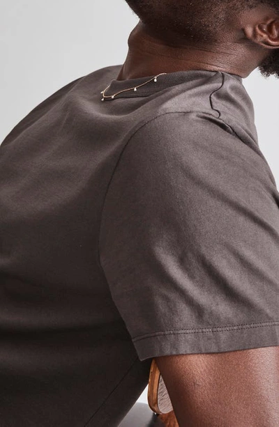 Madewell Allday Garment Dyed Cotton T-shirt In Black Coal