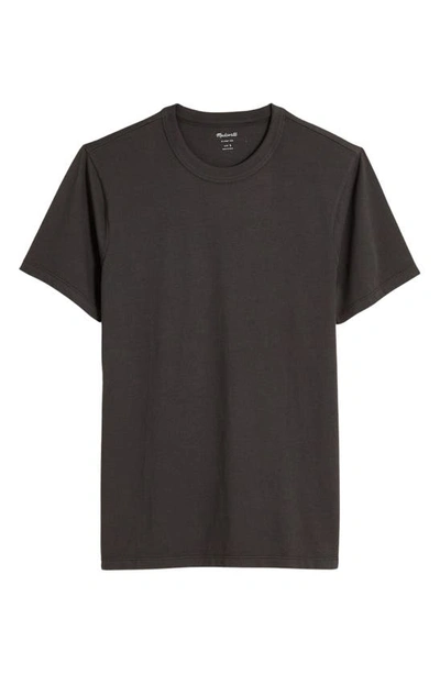 Shop Madewell Allday Garment Dyed Cotton T-shirt In Black Coal