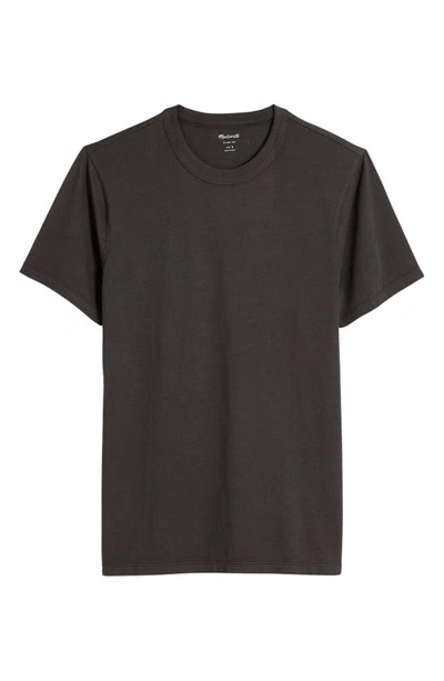 Madewell Allday Garment Dyed Cotton T-shirt In Black Coal