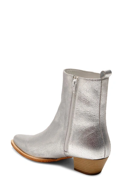 Shop Free People Bowers Embroidered Bootie In Silver