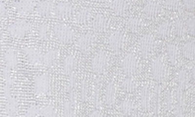 Shop Ming Wang Stud Detail Metallic Jacquard Jacket In White/ Silver