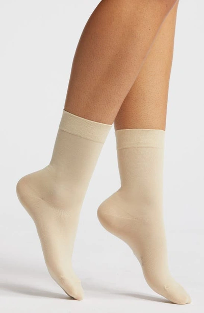 Shop Falke Cotton Touch Socks In Cream