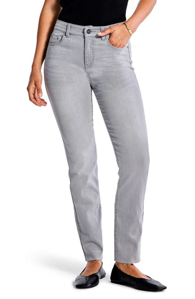 Nic + Zoe Mid Rise Straight Ankle Jeans 28" Inseam In Mercury In Mercury