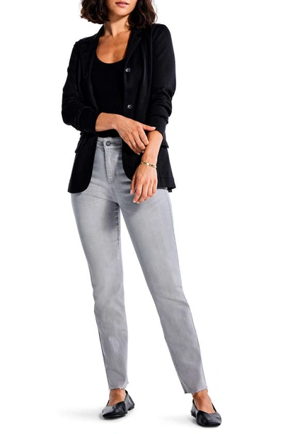 Nic + Zoe Mid Rise Straight Ankle Jeans 28" Inseam In Mercury In Mercury