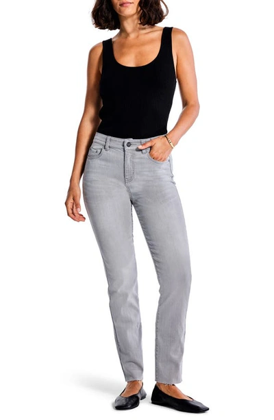 Nic + Zoe Mid Rise Straight Ankle Jeans 28" Inseam In Mercury In Mercury