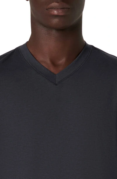 Shop Bugatchi V-neck Performance T-shirt In Black