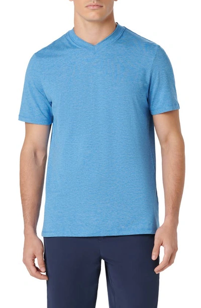 Shop Bugatchi V-neck Performance T-shirt In Ocean