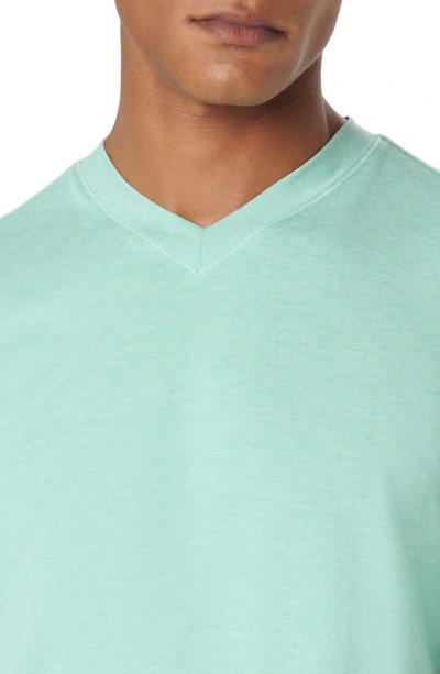 Shop Bugatchi V-neck Performance T-shirt In Mint