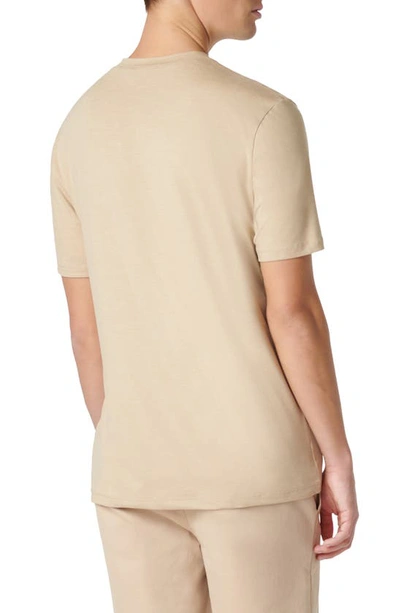 Bugatchi V-neck Performance T-shirt In Sand