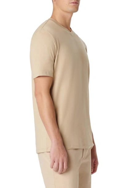 Bugatchi V-neck Performance T-shirt In Sand