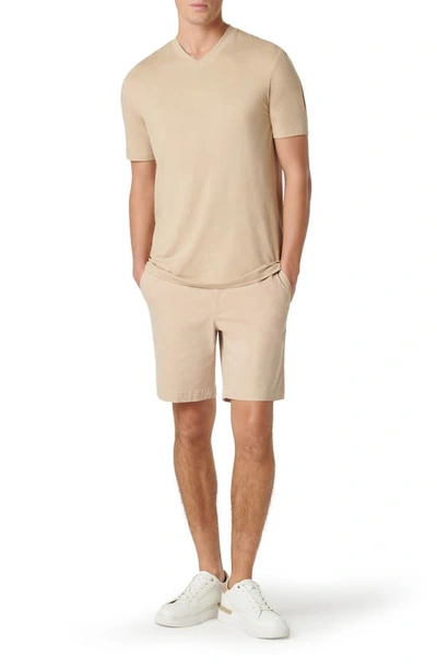 Bugatchi V-neck Performance T-shirt In Sand
